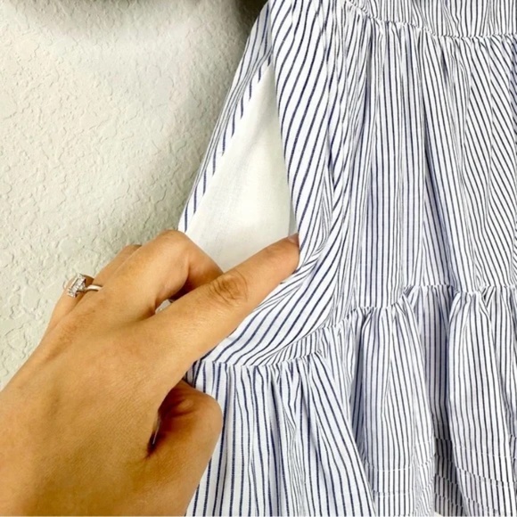 Saylor Zerina Striped Linen Blend A Line Mini Dress - Picture 15 of 17